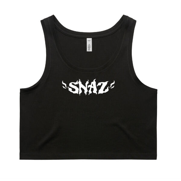 SNAZ - Blue Lamp - Wo's Crop Singlet Thumbnail