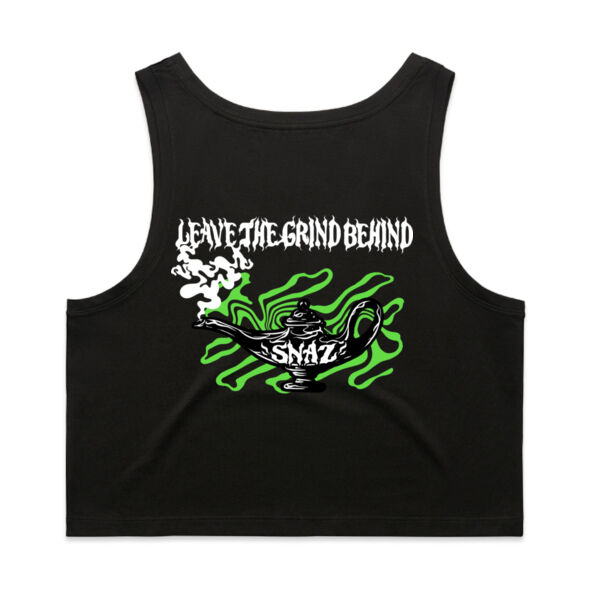 SNAZ - Green Lamp - Wo's Crop Singlet Thumbnail