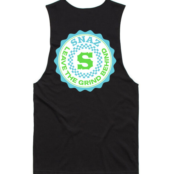 SNAZ - Green Blocks - Adult Muscle Tank Thumbnail