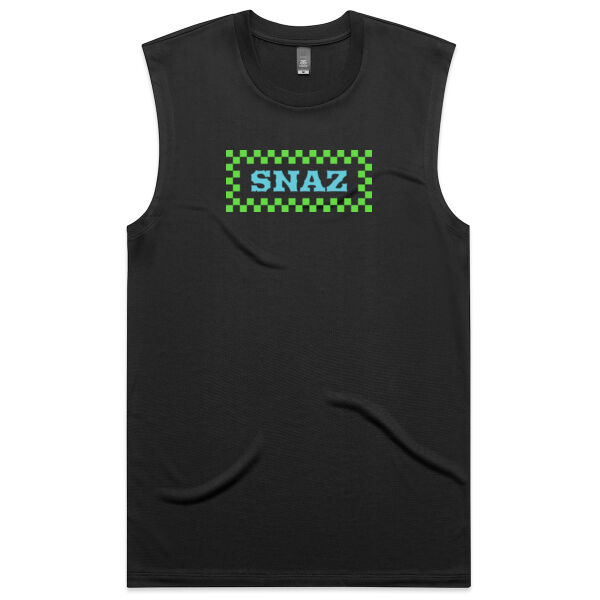 SNAZ - Green Blocks - Adult Active Tank Thumbnail