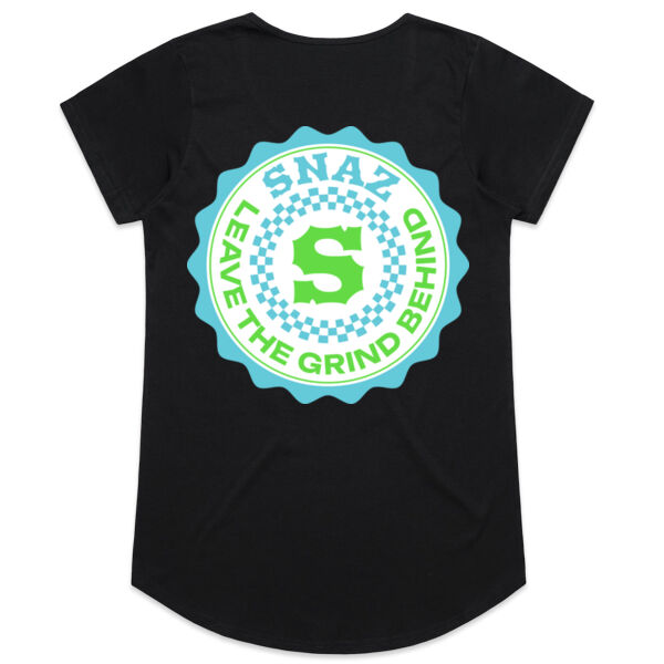 SNAZ - Green Blocks - Wo's Scoop T-shirt Thumbnail