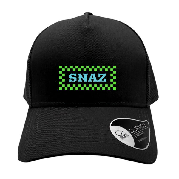SNAZ - Green Blocks - Cotton Trucker Cap Thumbnail