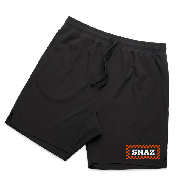 SNAZ - Orange Blocks - Adult Active Shorts Thumbnail