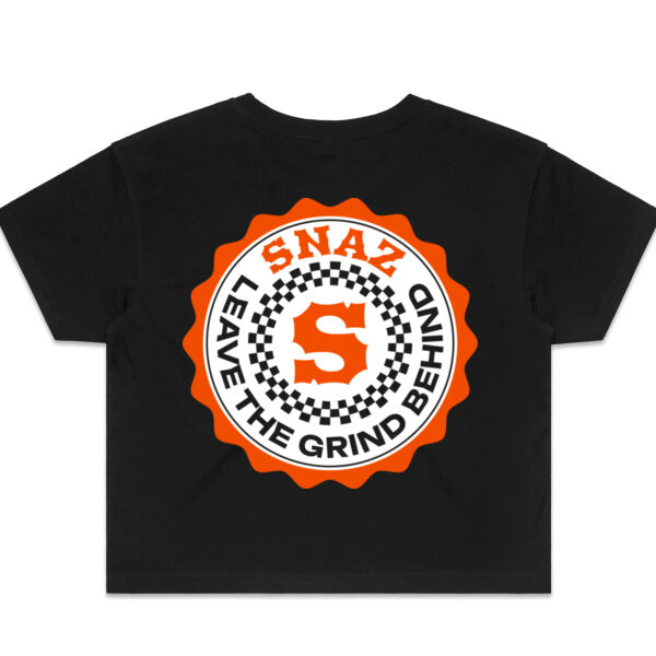 SNAZ - Orange Blocks - Wo's Crop T-shirt Thumbnail