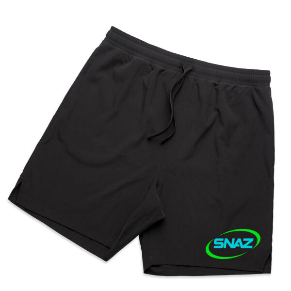 SNAZ - Logo Aqua - Adult Active Shorts Thumbnail