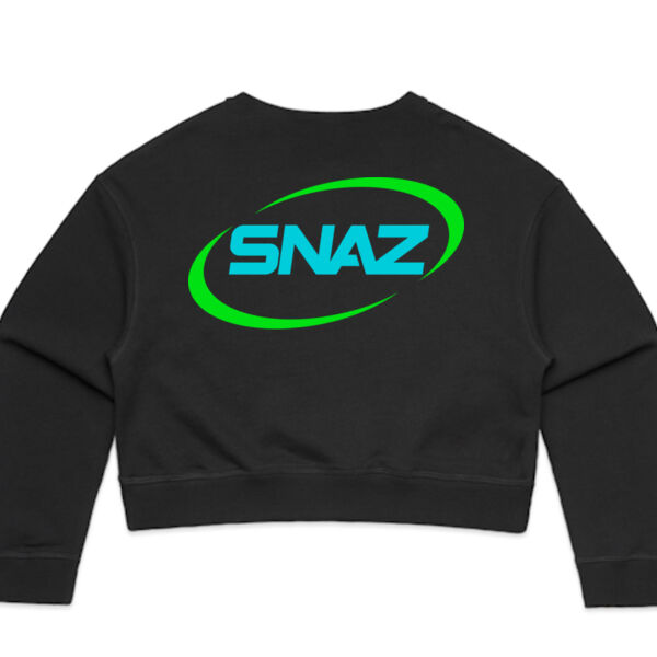 SNAZ - Logo Aqua - Wo's Crop Sweater Thumbnail