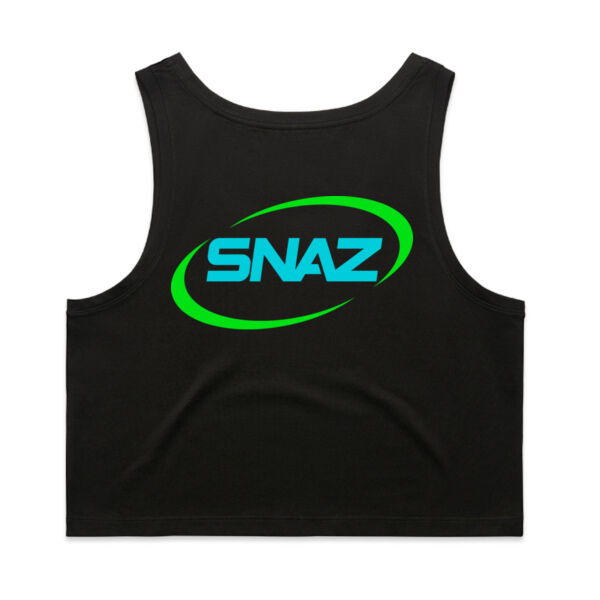 SNAZ - Logo Aqua - Wo's Crop Singlet Thumbnail