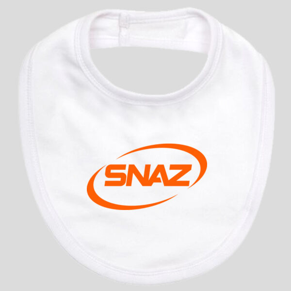 SNAZ - Logo Orange - Small Baby Bib Thumbnail