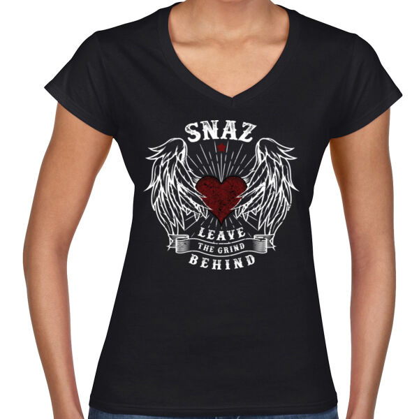 SNAZ - Wings - Wo's V-Neck T-shirt Thumbnail