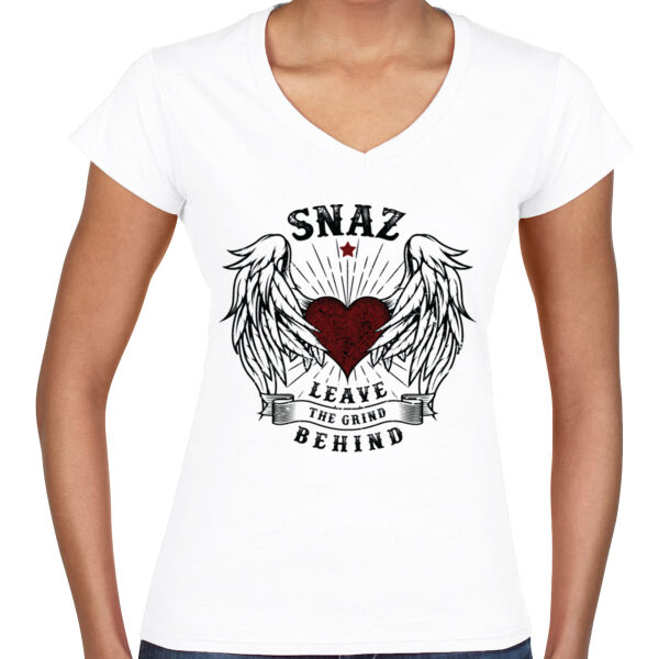 SNAZ - Wings - Wo's V-Neck T-shirt Thumbnail